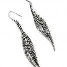 Silver Leaf Dangle Earrings