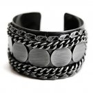 Dark Silver Tone Cuff Bracelet