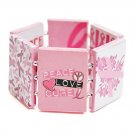 Breast Cancer Pink Ribbon Theme Stretch Bracelet