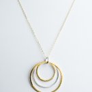 Ofina Triple Circle 14kt Gold Necklace