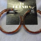 Plastic Hoops with Leopard Print and Rhinestone Detail