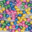 Plastic Transparent ABC Beads