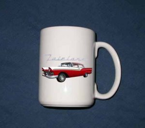 New 15 oz. Red 1957 Ford Fairlane mug!