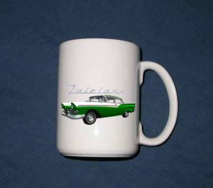 New 15 oz. Green 1957 Ford Fairlane mug!