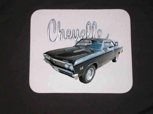 New 1967 Black Chevy Chevelle Mousepad!