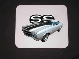 New 1970 Silver Chevy Chevelle SS Mousepad!