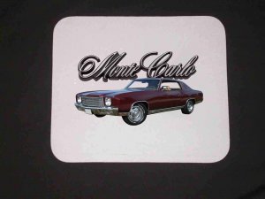 New 1970 Maroon Chevy Monte Carlo Mousepad!