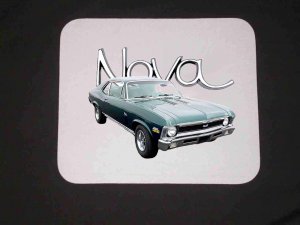 New Green 1970 Chevy Nova SS Mousepad!