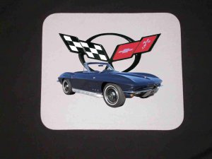 New Dark Blue 1966 Chevy Corvette Mousepad!