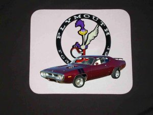 New 1972 Plymouth Roadrunner Mousepad!!