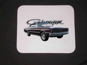 New 1966 Maroon Dodge Charger Mousepad!!