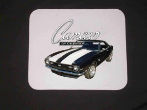 New Black 1968 Chevy Camaro SS Mousepad