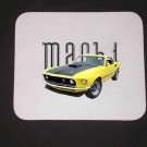 New Yellow 1969 Ford Mustang Mach 1 Mousepad!