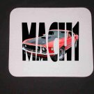 New Red 1969 Ford Mustang Mach 1 in Letters Mousepad!