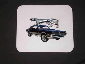 New Black 1968 Mercury Cougar Mousepad!
