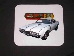 New White 1968 Olds 442 Mousepad!