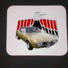 New 1967 Gold Pontiac Firebird Convertible Mousepad!