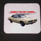New 1969 Beige Pontiac GTO Convertible Mousepad!