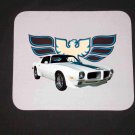 New 1971 White Pontiac Trans AM Mousepad!
