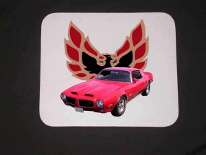 New 1972 Red Pontiac Formula Firebird Mousepad!