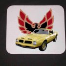 New 1975 Yellow Pontiac Formula Firebird Mousepad!