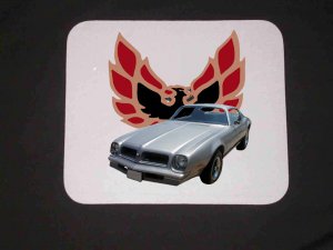 New 1976 Silver Pontiac Firebird Mousepad!