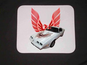 New 1981 White Pontiac Firebird Trans AM Mousepad!