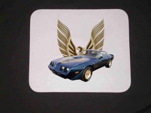 New 1981 Dk. Blue Pontiac Trans AM Mousepad!