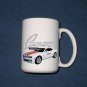 New 15 oz. 2010 White Chevy Camaro Retro Pace Car SS mug!