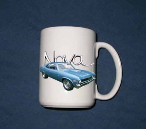 New 15 oz. Blue 1972 Chevy Nova SS mug!