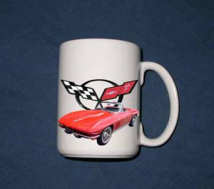 New 15 oz. Red 1965 Chevy Corvette mug!