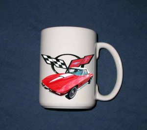 New 15 oz. Red 1967 Chevy Corvette mug!