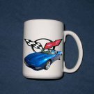 New 15 oz. Blue 2002 Chevy Corvette Convertible mug!