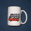 New 15 oz. Red/Orange 1970 Ford Boss Mustang mug
