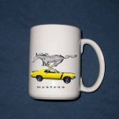 New 15 oz. Yellow 1970 Ford Mustang mug