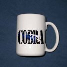 New 15 oz. Blue 1976 Ford Mustang Cobra w/letters mug