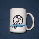 New 15 oz. Blue 1968 Plymouth Roadrunner 6-pack hood mug!