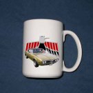 New Huge 15 Oz. Gold 1967 Pontiac Firebird Convertible Mug