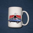 New Huge 15 Oz. Blue 1969 Pontiac Firebird Convertible Mug