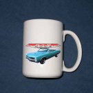 New Huge 15 Oz. Turquoise 1966 Pontiac GTO Convertible Mug