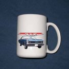 New Huge 15 Oz. Blue 1966 Pontiac GTO Mug