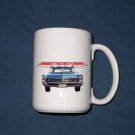 New Huge 15 Oz. Blue 1967 Pontiac GTO Mug