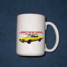 New Huge 15 Oz. Yellow 1969 Pontiac GTO Mug
