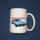 New Huge 15 Oz. Blue 1969 Pontiac GTO Mug