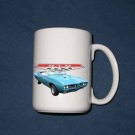 New Huge 15 Oz. Blue 1969 Pontiac GTO Convertible Mug