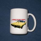 New Huge 15 Oz. Yellow 1970 Pontiac GTO Convertible Mug
