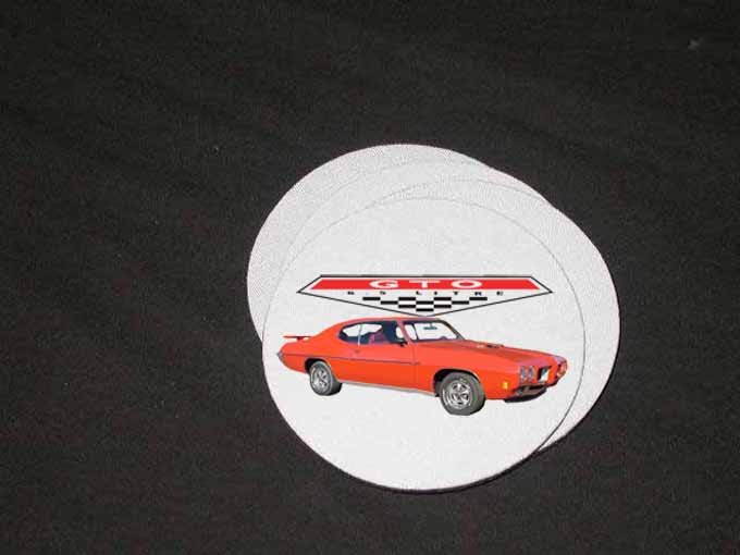 New Orange 1970 Pontiac GTO Soft Coaster set!!