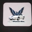 New 1994 White Pontiac Trans AM 25th Anniversary Mousepad!