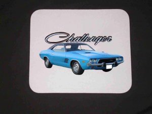 New Blue 1973 Dodge Challenger Mousepad!!