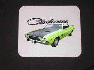 New Lime 1974 Dodge Challenger Mousepad!!